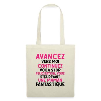 Femme Humour Super Cadeau Pour Maman Marrant Fille - Sac en tissu - nature - Devant