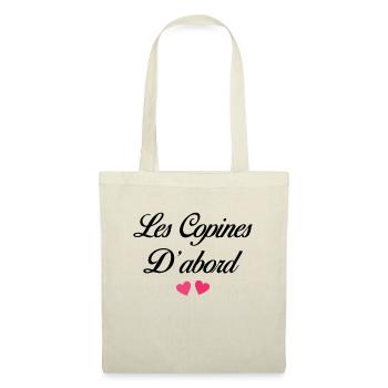 Cadeau Meilleures Copines Les Copines D'abord - Sac en tissu - nature - Devant