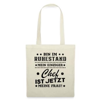 Ich bin im Ruhestand Rentner 2024 2025 2026 - Stoffbeutel - Natur - Vorne