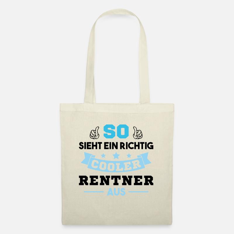 So sieht ein richtig cooler Rentner aus Pensioner - Stoffbeutel - Natur