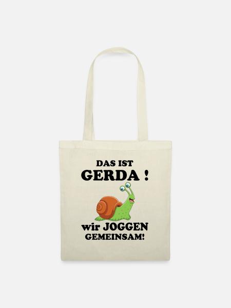 Das ist Gerda Wir joggen zusammen Laufen Langsam - Stoffbeutel - Natur