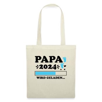 Vater 2024 Werdender Papa Loading 2024 - Stoffbeutel - Natur - Vorne