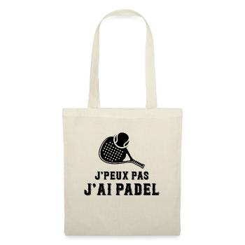 Je Peux Pas J'ai Padel Pongiste - Sac en tissu - nature - Devant