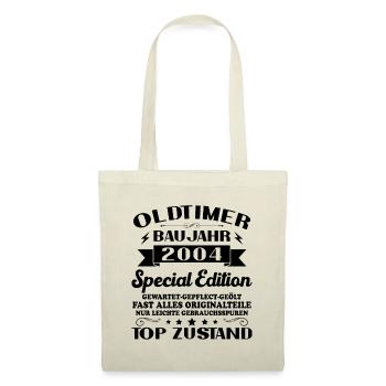 Oldtimer Baujahr 2004 Jahrgang Geburtstag Geschenk - Stoffbeutel - Natur - Vorne