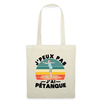 I Can't I Pétanque Humor Gift - Tote Bag - nature - Front