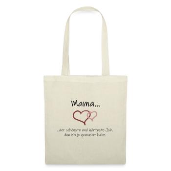 Mama der beste Job - Stoffbeutel - Natur - Vorne