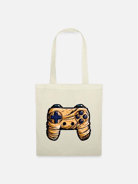 Gamer Controller Joystick Mumie - Stoffbeutel - Natur