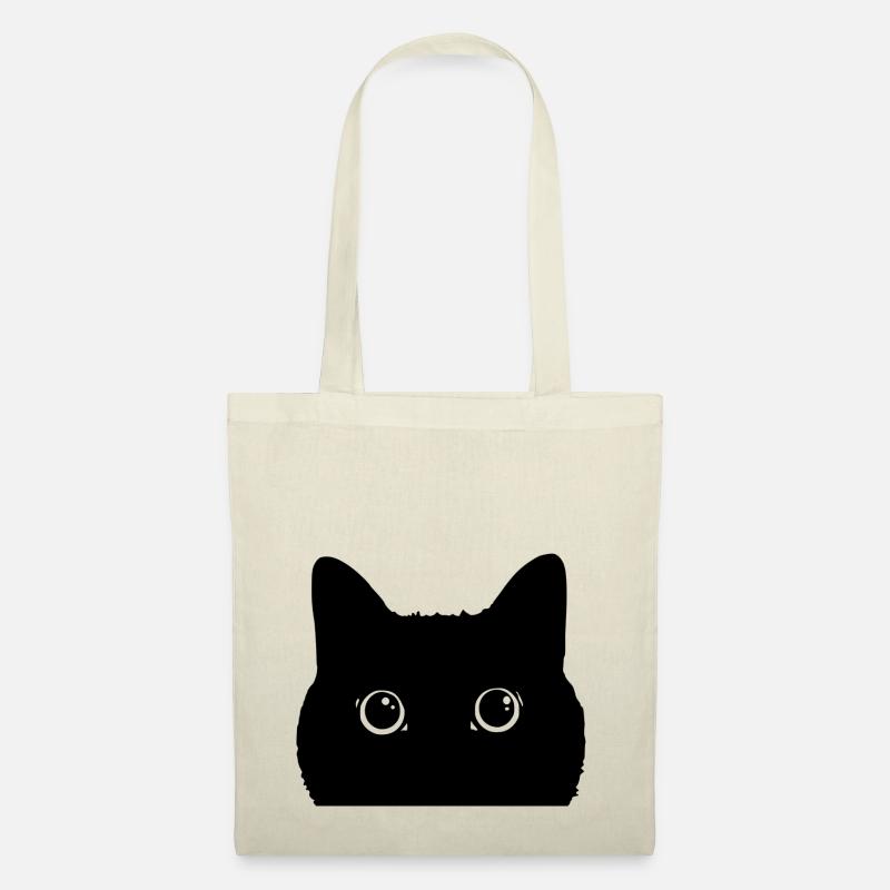 Black kitty - Stoffbeutel - Natur