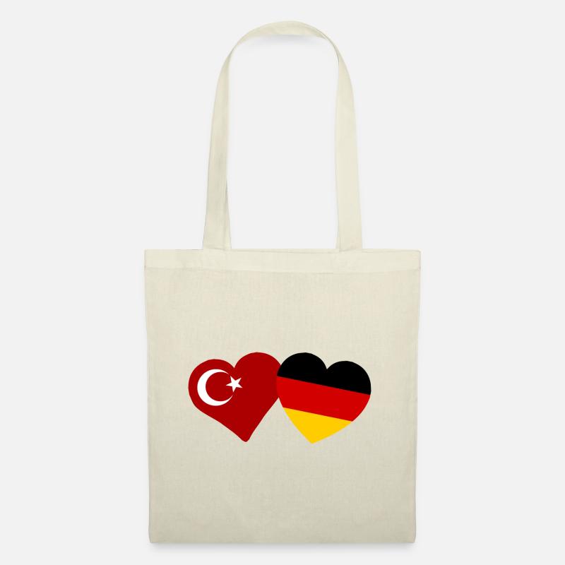 Deutsch türkische Partner - Stoffbeutel - Natur