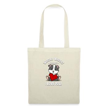 Cochon d’Inde noir et blanc - Sac en tissu - nature - Devant