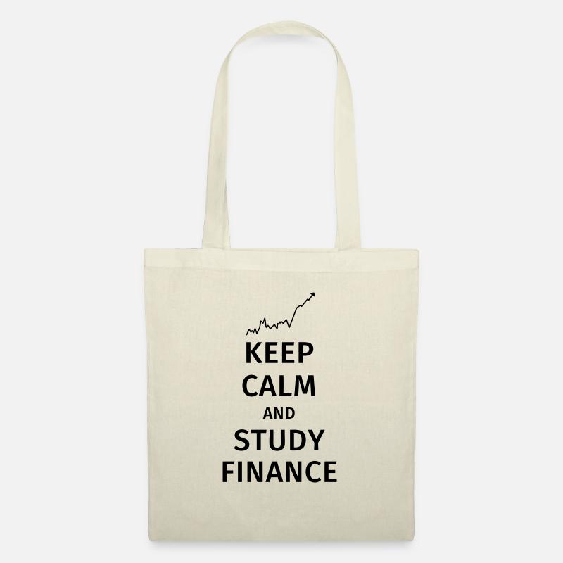keep calm and study finance - Stoffbeutel - Natur