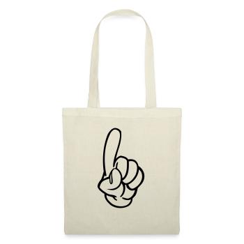 hand Finger - Stoffbeutel - Natur - Vorne
