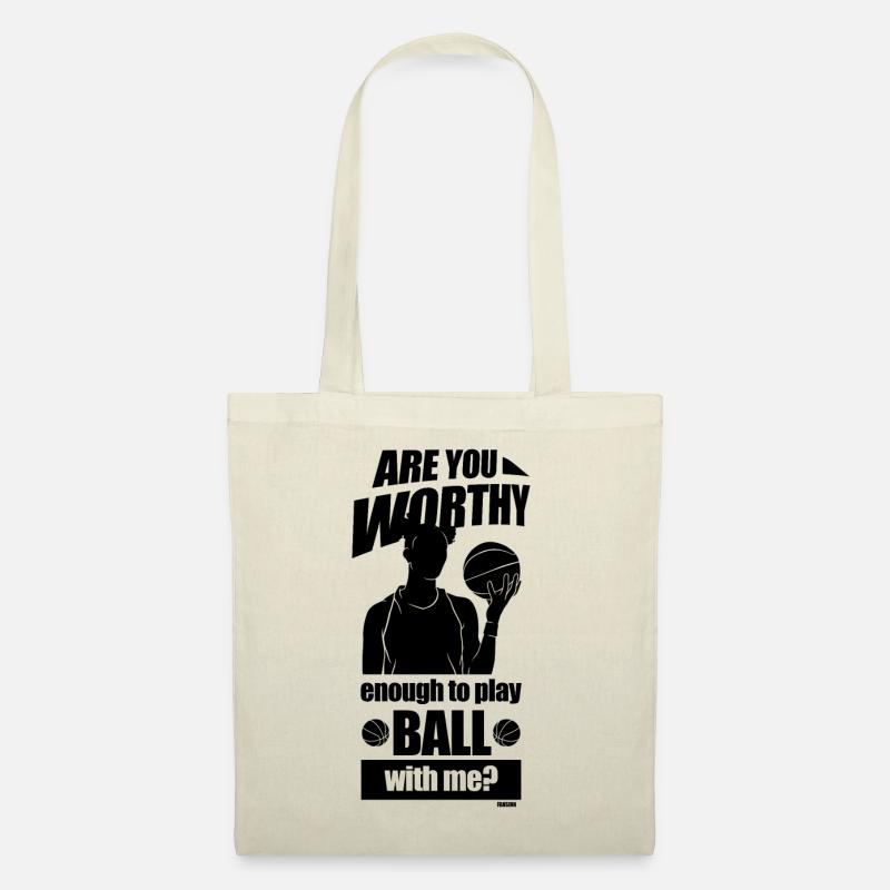 Basketball lustiger Spruch - Stoffbeutel - Natur