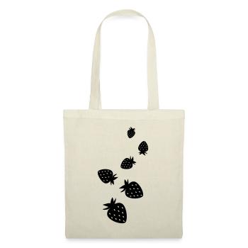 Frucht Erdbeere - Stoffbeutel - Natur - Vorne