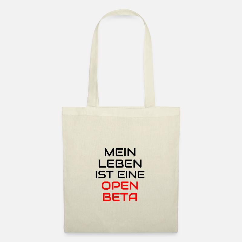Mein Leben ist eine Open Beta - Stoffbeutel - Natur