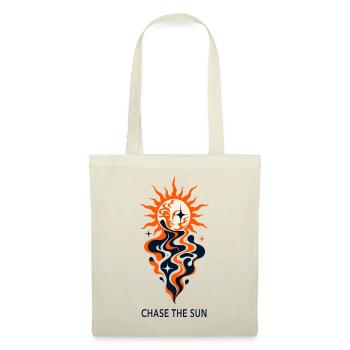 CHASE THE SUN – Abstraktes Sonnen Design - Stoffbeutel - Natur - Vorne