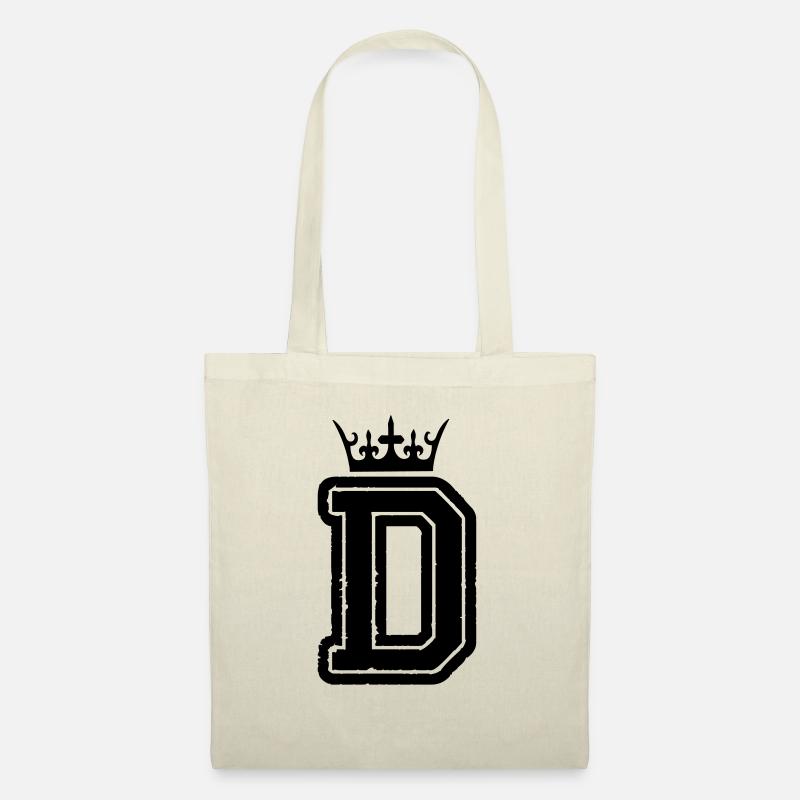 buchstabe_d_king_01 - Stoffbeutel - Natur