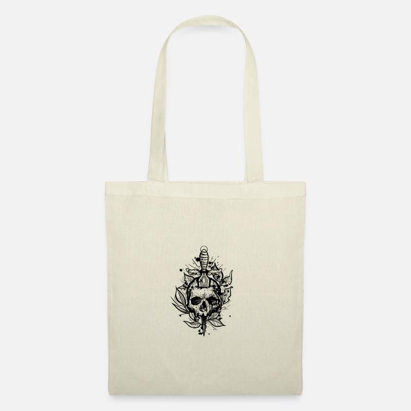 Skull Design - Stoffbeutel - Natur