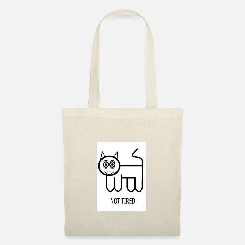 Not Tired CAT - Stoffbeutel - Natur