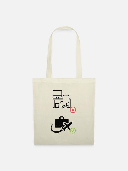 Travel Shirt Out of Office - Stoffbeutel - Natur