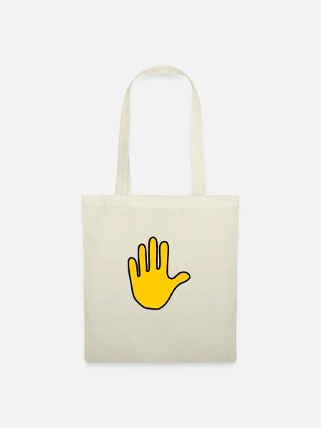 Emoji Hand Skizze Farbe - Stoffbeutel - Natur
