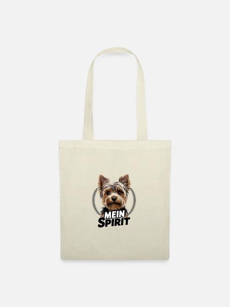 Yorkie Yorkshire Terrier mein Spirit Seelenhund - Stoffbeutel - Natur