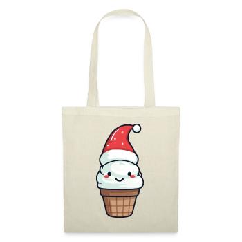 Eis Weihnachten Lecker - Stoffbeutel - Natur - Vorne
