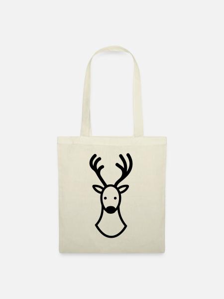 Weihnachtsrentiere - Stoffbeutel - Natur