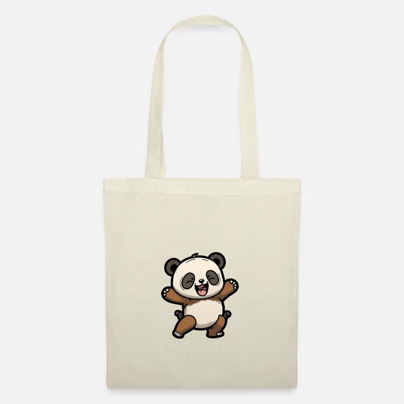Baby-Panda - Stoffbeutel - Natur
