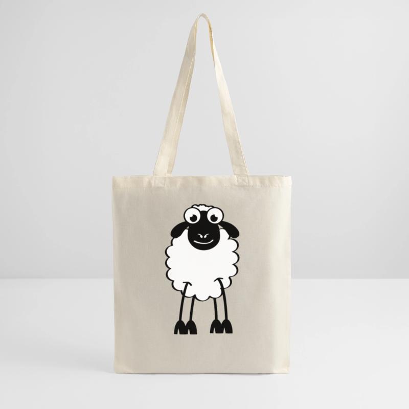 Schafe, weiße oder schwarze Schafe. Träumen oder schlafen Stoffbeutel