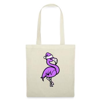 Flamingo Comique Noël - Sac en tissu - nature - Devant