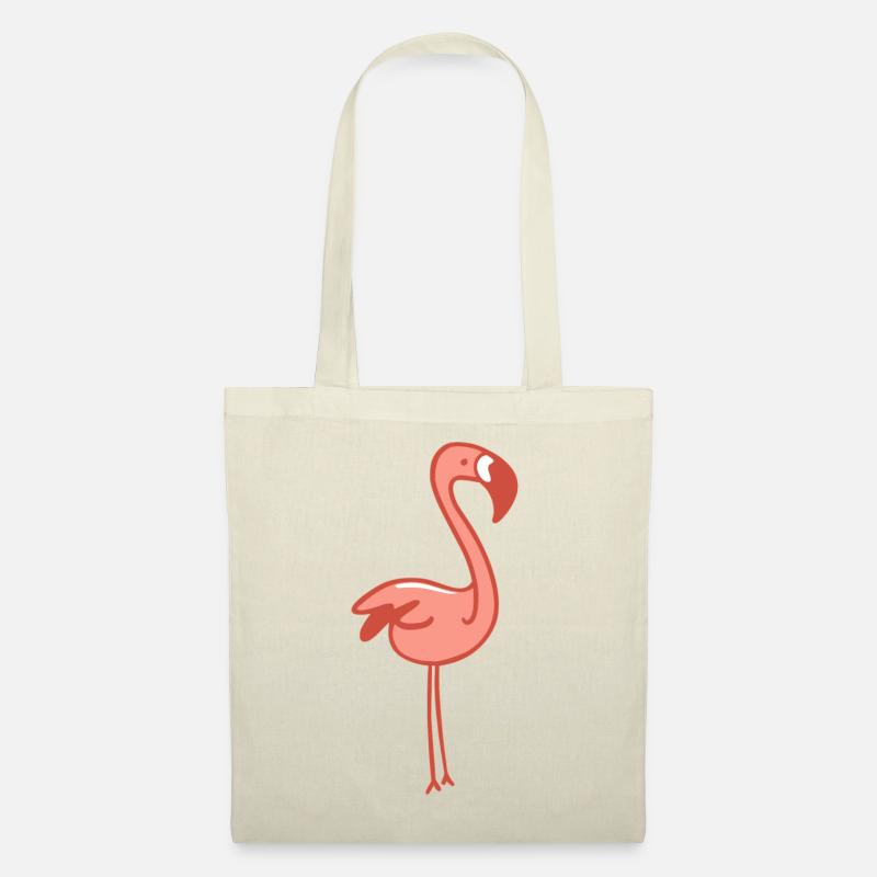 Süßer Flamingo Vogel - Stoffbeutel - Natur