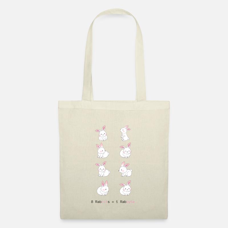 8 Rabbits = 1 Rabbyte - Stoffbeutel - Natur