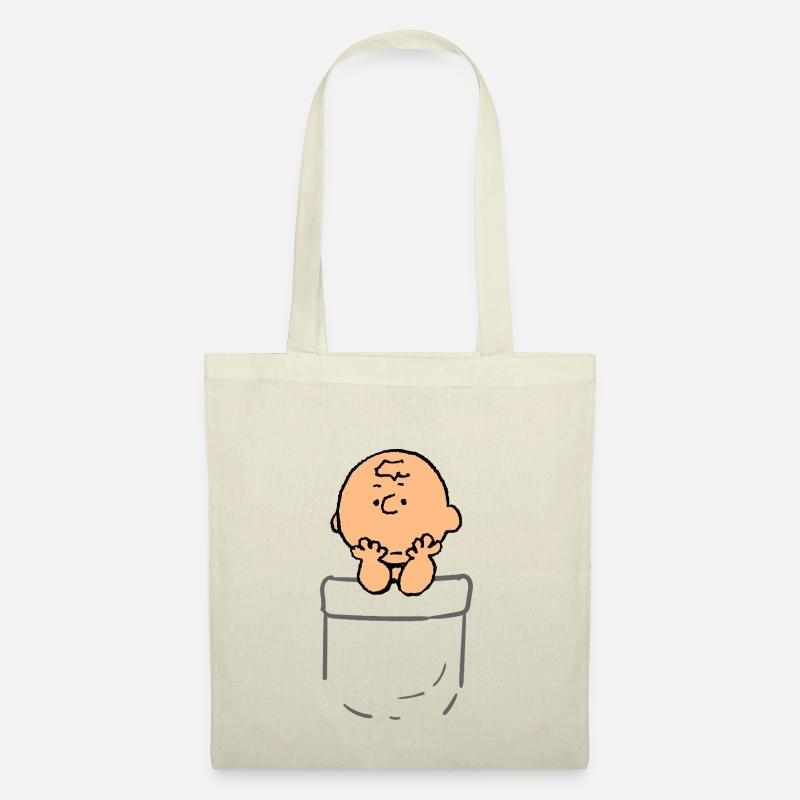 Peanuts Design Charlie Brown Nachdenklich - Stoffbeutel - Natur