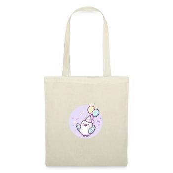 Colombe oiseau anniversaire bébé - Sac en tissu - nature - Devant