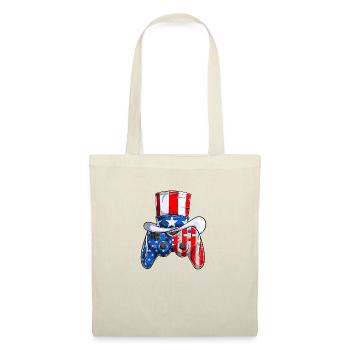 Jeu vidéo 4 juillet contrôleur drapeau américain - Sac en tissu - nature - Devant