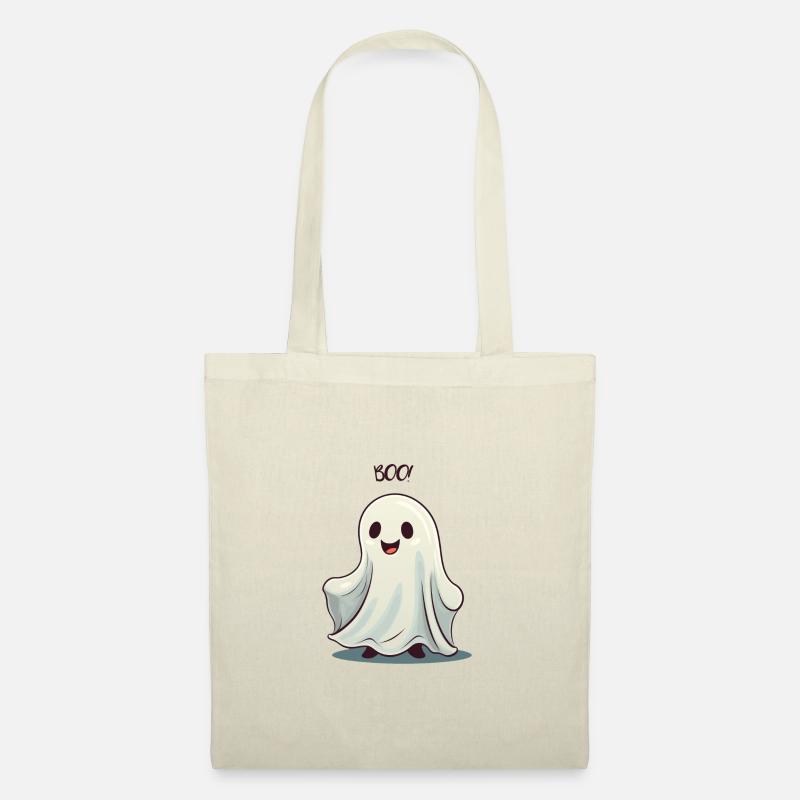 Halloween Geist Gespenst Herbst Design - Stoffbeutel - Natur