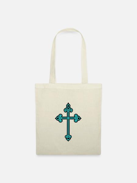 Croix Signe Foi - Sac en tissu - nature