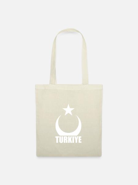 Türkei Flagge - Stoffbeutel - Natur