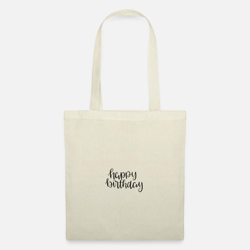 Happy birthday - Stoffbeutel - Natur