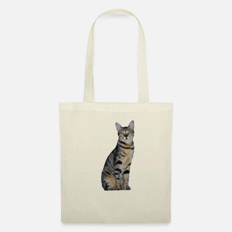 Katze Kätzchen getigert Tigerkatze - Stoffbeutel - Natur