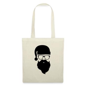 Santa Hipster - Sac en tissu - nature - Devant