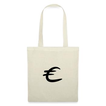 Signe de l’euro / symbole de l’euro €. Dessin de griffonnage. - Sac en tissu - nature - Devant