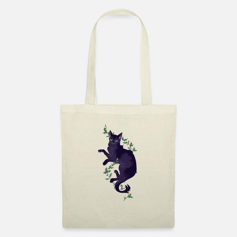 Schwarze Katze Hollyleaf Distelblatt Warrior Cats - Stoffbeutel - Natur