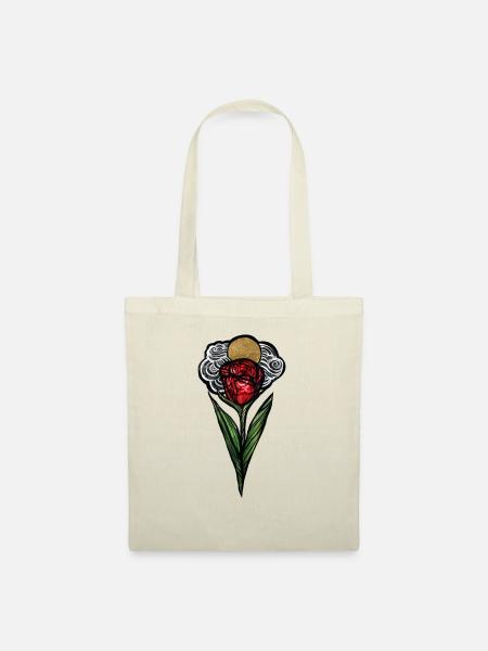 Rose - Stoffbeutel - Natur