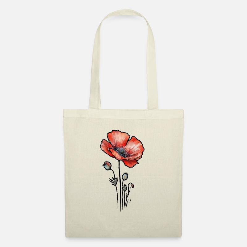 Klatschmohn - Stoffbeutel - Natur