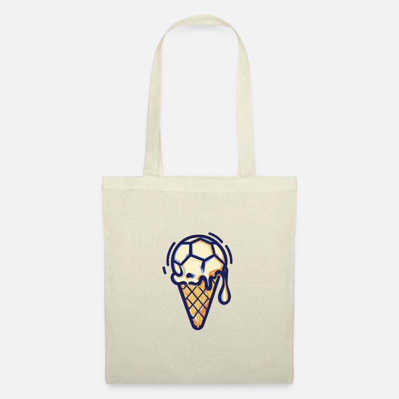 Schmelzendes Fußball Eis - Stoffbeutel - Natur
