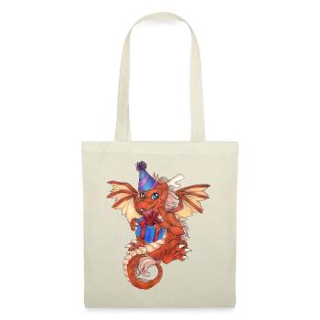 Geburtstag Kind Drache Geschenk Fantasy Märchen - Stoffbeutel - Natur - Vorne