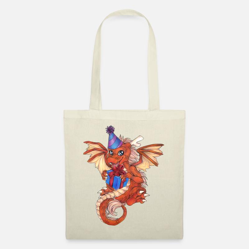 Geburtstag Kind Drache Geschenk Fantasy Märchen - Stoffbeutel - Natur