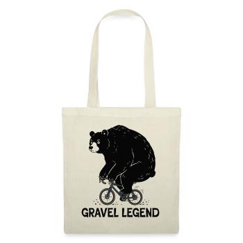 Gravel Legend – Funny Bear Cyclist - Stoffbeutel - Natur - Vorne